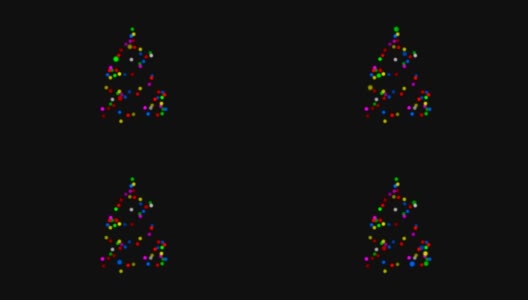 圣诞灯光运动图形与夜晚的背景高清在线视频素材下载