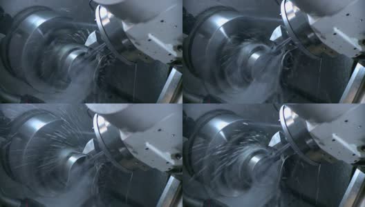 冶金工业工厂:一个人焊接零件高清在线视频素材下载