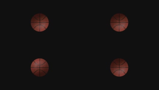 Basketball animation with black screen高清在线视频素材下载