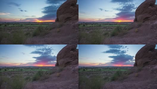 沙漠日落间隔拍摄高清在线视频素材下载