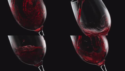 红酒在水晶杯中旋转(1000帧/秒高清在线视频素材下载