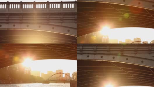 墨尔本王子大桥上的日落高清在线视频素材下载