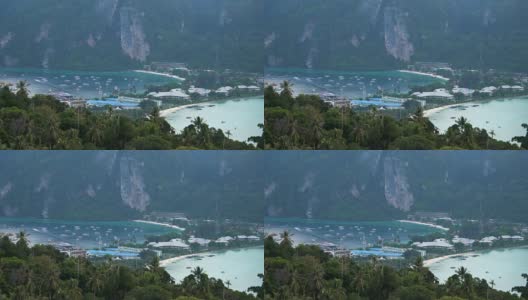 旅游度假背景与度假村的热带岛屿Phi-Phi岛甲米省泰国高清在线视频素材下载