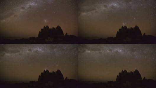 恒星延时，银河系，Makgadikgadi pan博茨瓦纳高清在线视频素材下载