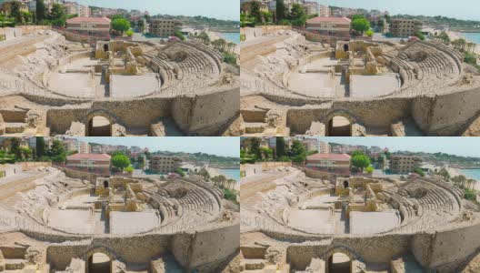 古罗马圆形剧场遗址，塔拉戈纳，科斯塔。达乌拉达高清在线视频素材下载