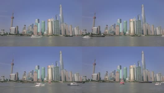 上海商圈人天际线时光流逝高清在线视频素材下载