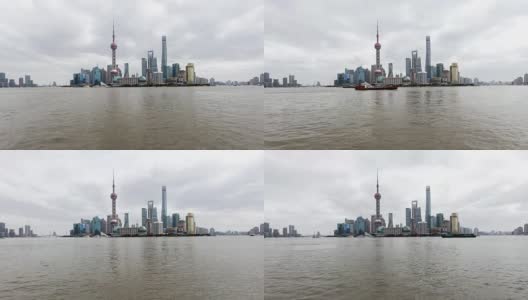 Time Lapse Shanghai Skyline /上海，中国高清在线视频素材下载