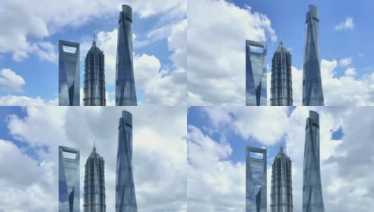 4K:特写上海地标摩天大楼，中国高清在线视频素材下载