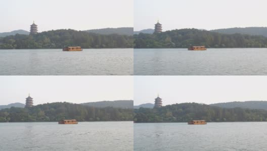 4k上海西湖游船之旅高清在线视频素材下载