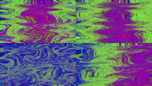 计算机生成的未来主义剪辑，彩虹色的坏信号视觉效果高清在线视频素材下载