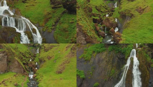 冰岛山水中的溪流高清在线视频素材下载