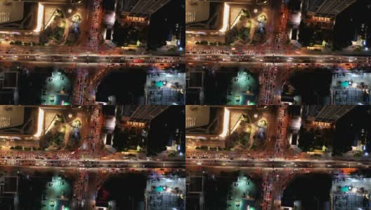 直接俯瞰交通城市交通高清在线视频素材下载