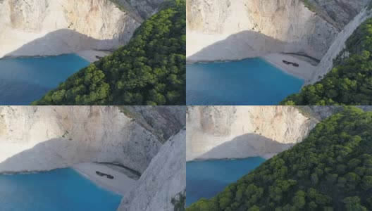 海难纳瓦吉奥湾海滩，扎金索斯高清在线视频素材下载