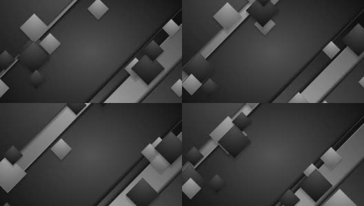 黑色和灰色的几何抽象视频动画高清在线视频素材下载
