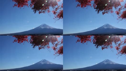 富士山秋季湖景高清在线视频素材下载