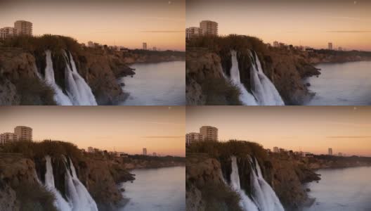 瀑布在安塔利亚高清在线视频素材下载