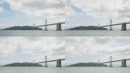 从Embarcadero市中心，美国加州，旧金山海湾大桥延时高清在线视频素材下载