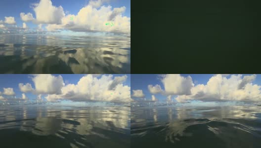 云层在热带海洋中反射高清在线视频素材下载