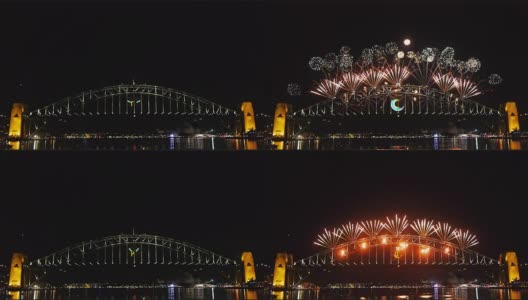 悉尼海港大桥上的新年焰火02高清在线视频素材下载