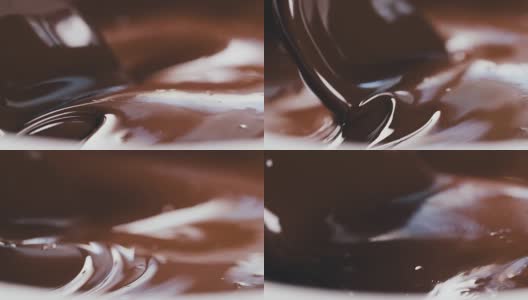 慢动作搅拌巧克力背景高清在线视频素材下载