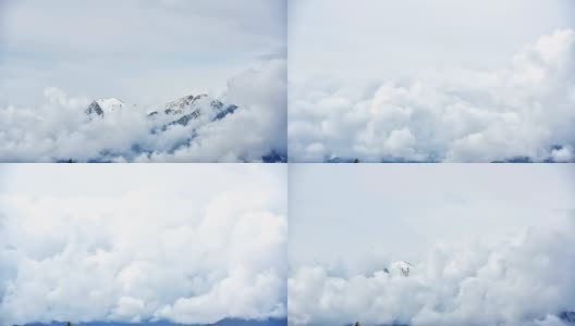 印度喜玛拉雅山顶云团。时间流逝高清在线视频素材下载