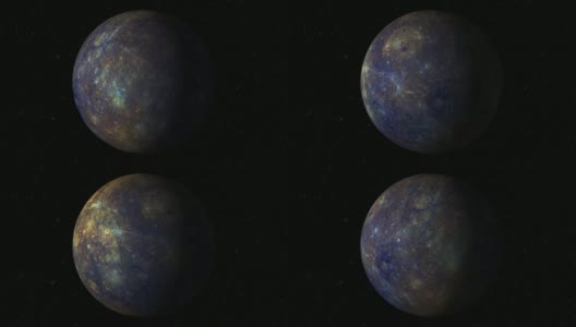 旋转行星水星-中心介质高清在线视频素材下载