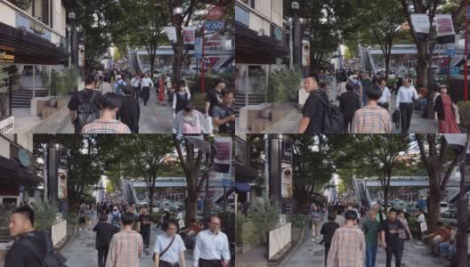 4K实时步行视角。日本东京介参道。高清在线视频素材下载