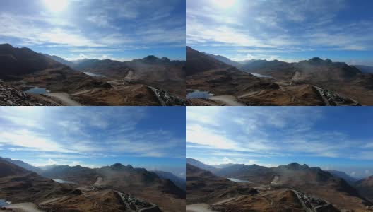 喜马拉雅山脉令人惊叹的风景和惊人的湖景高清在线视频素材下载