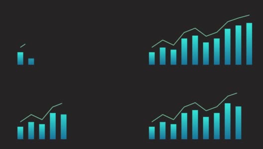 条形图的增长高清在线视频素材下载