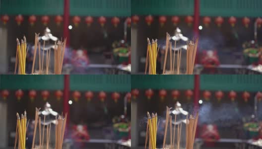中国佛教寺庙里的香高清在线视频素材下载