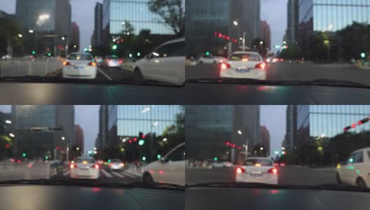 在夜间城市道路上开车高清在线视频素材下载