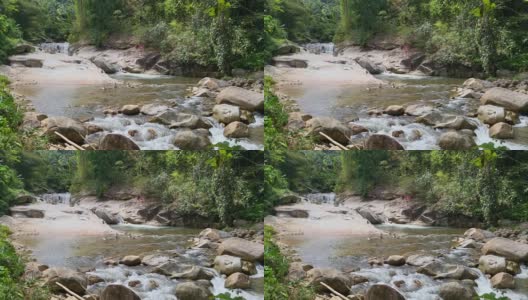 清爽的河流在拉塔克塔斯。高清在线视频素材下载