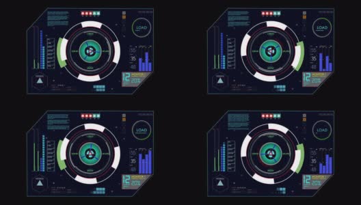 Hud未来的界面按钮高清在线视频素材下载