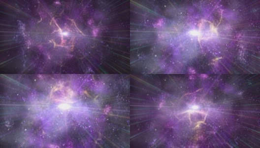 阳光光束和粒子星系的光泽高清在线视频素材下载