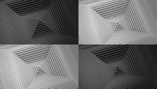 立方体形成波浪高清在线视频素材下载