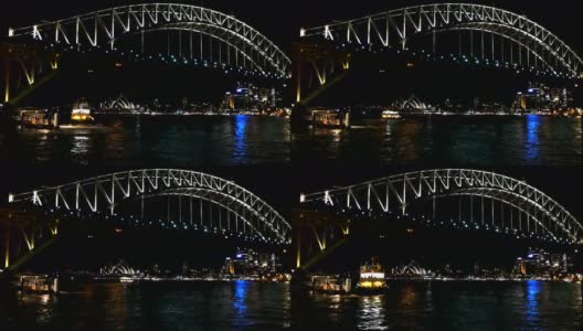晚上的悉尼港高清在线视频素材下载