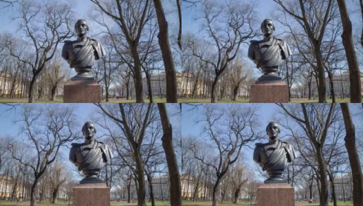 莱蒙托夫纪念碑日运动时间流逝高清在线视频素材下载