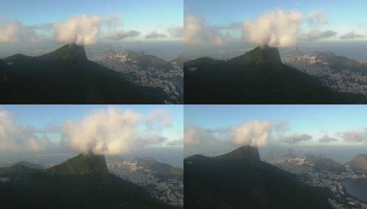 鸟瞰图的里约热内卢De Janeiro和博塔弗戈湾在云高清在线视频素材下载