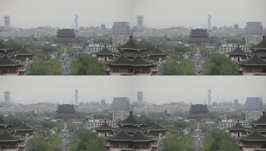看北京的北中轴线上的景山公园高清在线视频素材下载