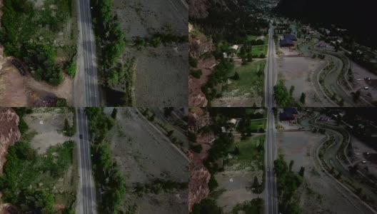 无人机拍摄的科罗拉多州西部一条山路高清在线视频素材下载