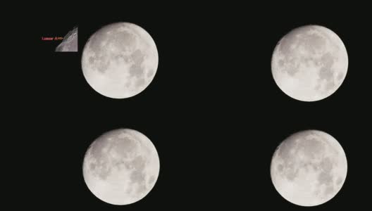 A，一个人物在满月前出现在月亮上。高清在线视频素材下载