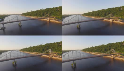 从无人机上看到的桥高清在线视频素材下载