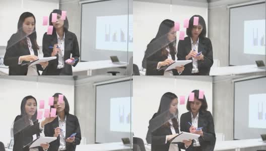 亚洲女人在创意办公室头脑风暴高清在线视频素材下载