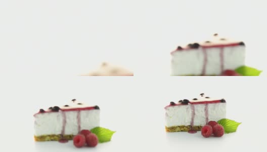 奶酪蛋糕切片高清在线视频素材下载