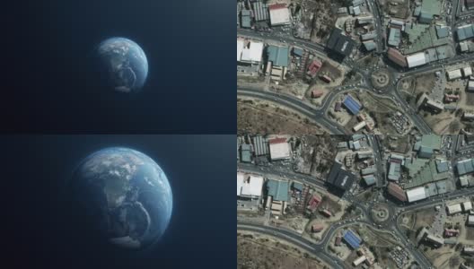 地球放大缩小马塞卢莱索托高清在线视频素材下载