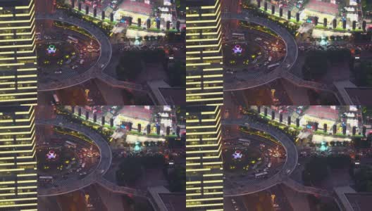 上海市中心的夜景高清在线视频素材下载