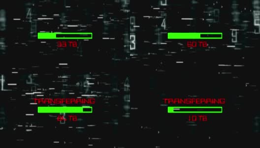 在数字背景上传输兆兆字节的进度条高清在线视频素材下载