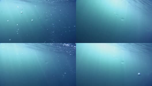 水面上的光线和气泡高清在线视频素材下载