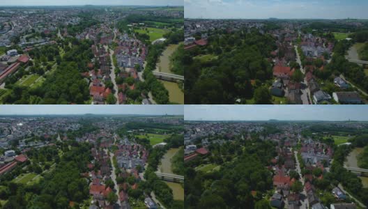 德国弗莱堡市鸟瞰图高清在线视频素材下载