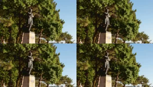 莱蒙托夫纪念碑hyperlapse高清在线视频素材下载